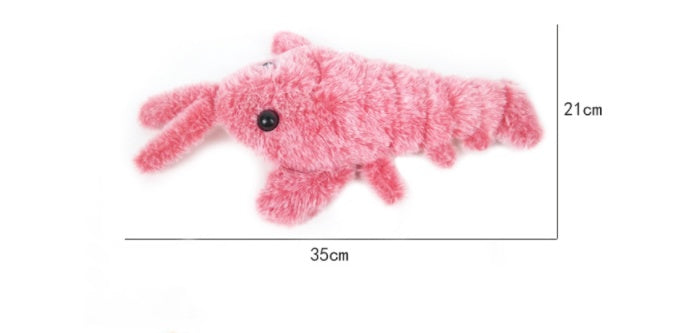 Electric Jumping Shrimp with  USB Charging for pets |  Simulation Lobster | Cat Plush Toy by Pawtopia