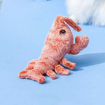 Electric Jumping Shrimp with  USB Charging for pets |  Simulation Lobster | Cat Plush Toy by Pawtopia